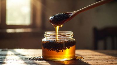 خواص عسل و سیاه دانه ناشتا | معجون دوسین برای سلامتی و لاغری
