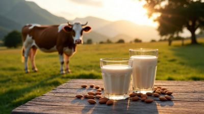 شیر بادام اسیدی است یا قلیایی؟ بررسی علمی pH و مقایسه با شیر گاو