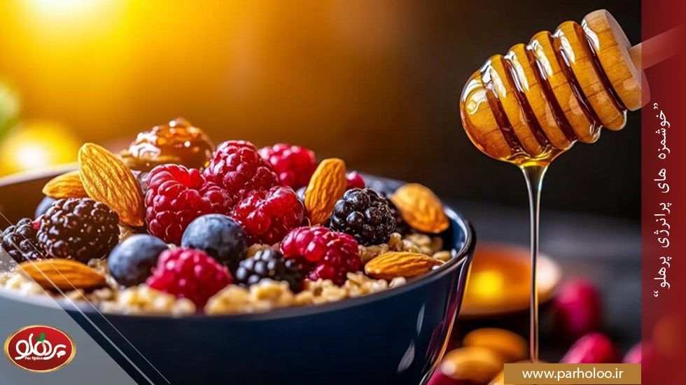 ترکیبهای غذایی مقوی با عسل برای افزایش کالری | پرهلو ترکیب عسل با مواد غذایی پرکالری برای افزایش انرژی | پرهلو