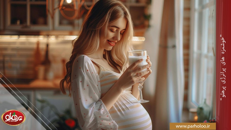 شیر بادام برای خانم‌های باردار | پرهلو