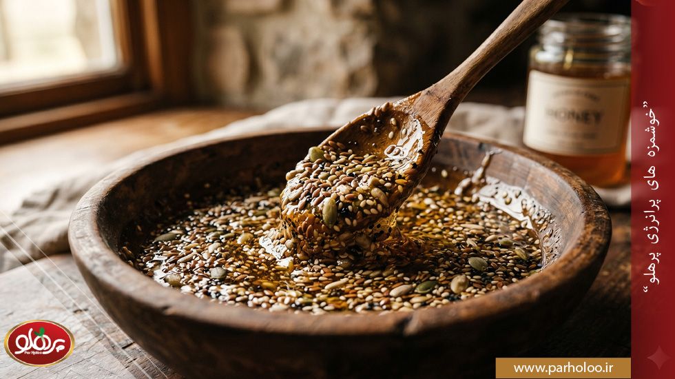 طرز تهیه هفت بذر | معجون قوی برای افزایش تحرک و کیفیت اسپرم | پرهلو معجون هفت بذر برای افزایش سرعت اسپرم و تقویت باروری | پرهلو