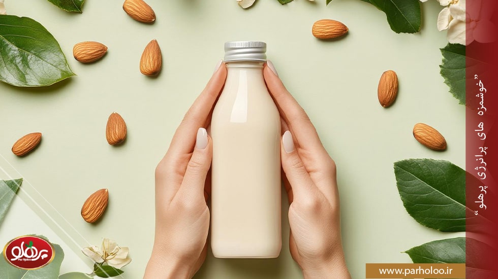 شیر بادام مناسب رژیمهای گیاهی و سبک زندگی سالم | پرهلو نوشیدنی شیر بادام در سبک زندگی سالم و رژیمی | پرهلو
